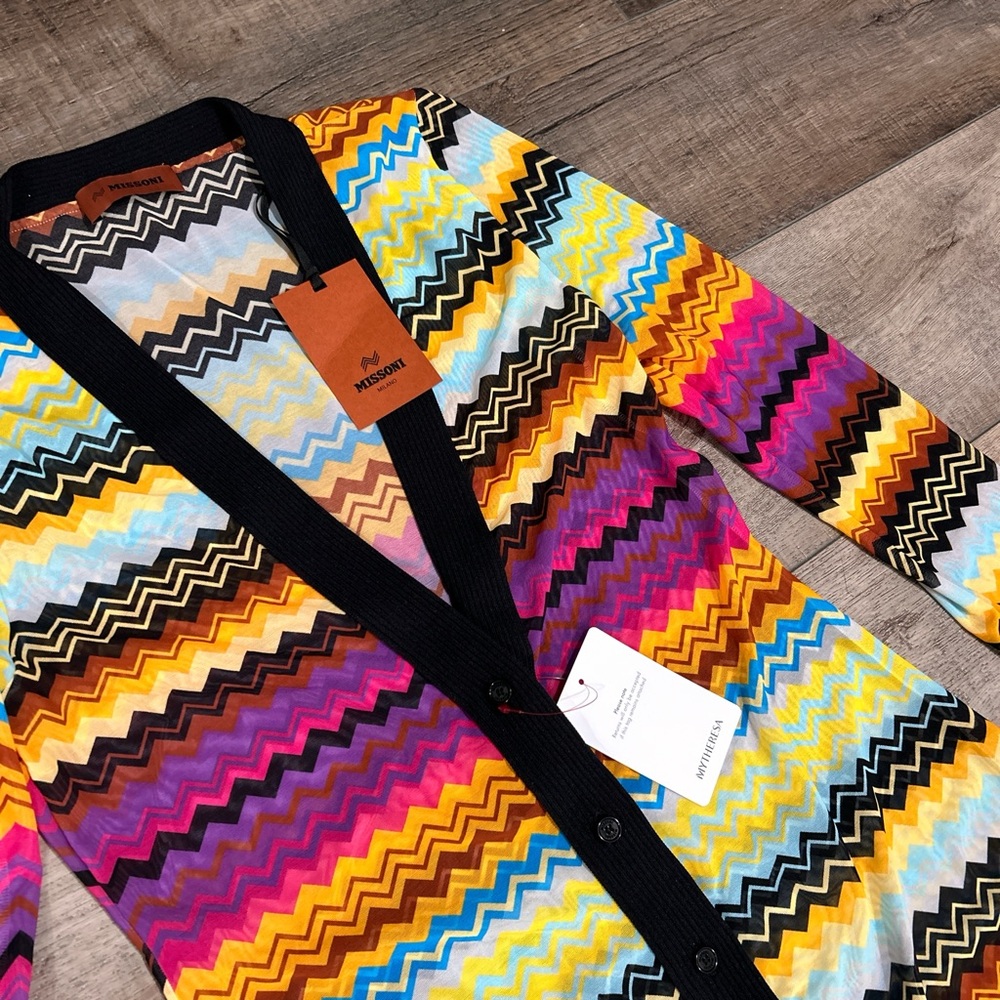 Missoni zigzag cover up cardigan maxi dress NWT - Picture 6 of 13